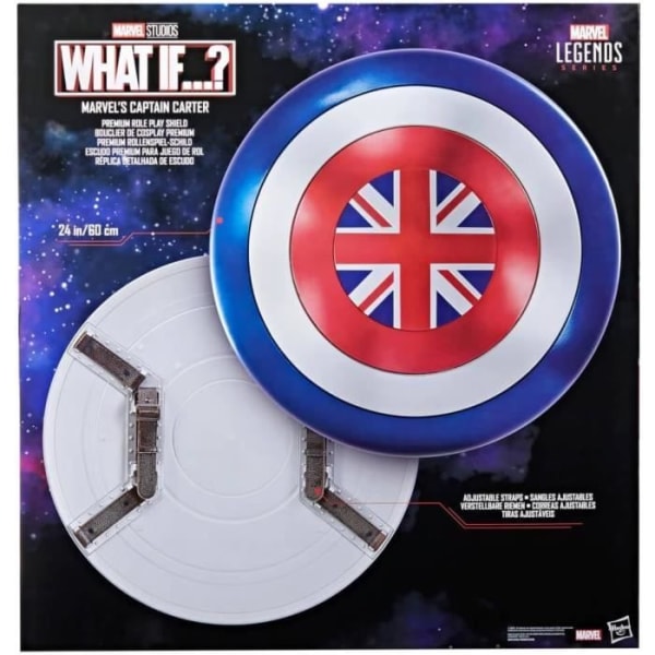 Captain Carter What If Marvel Legends Series Shield - HASBRO - Replika i naturlig storlek - Vuxen - Unisex - Blå