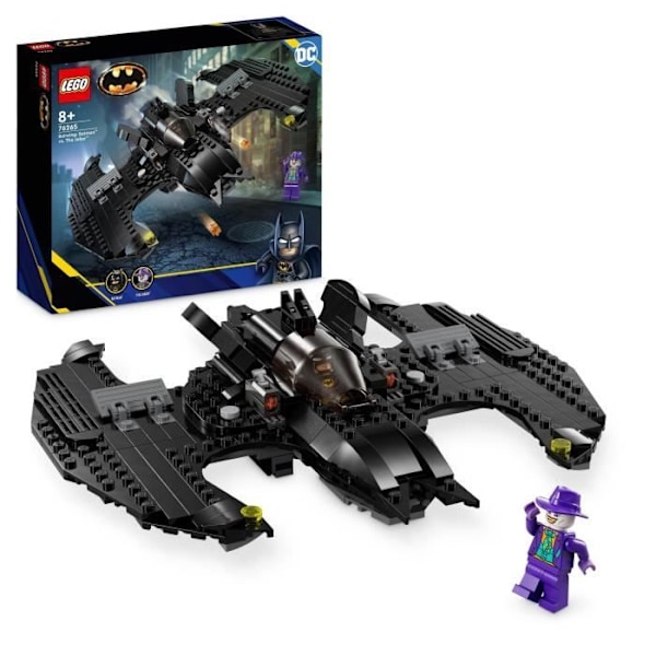 LEGO® DC 76265 Batwing: Batman vs. Jokern, ikonisk filmleksak från 1989 med 2 minifigurer Svart