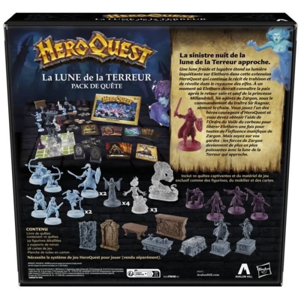 HeroQuest, Terror Moon quest-paket, HeroQuest-spelsystem krävs, rollspel för 2 till 5 spelare från 14 år och uppåt