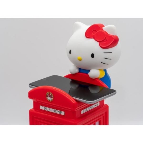 Hello Kitty trådlös laddare - TEKNOFUN - London telefonbox - Röd - Induktionsladdning