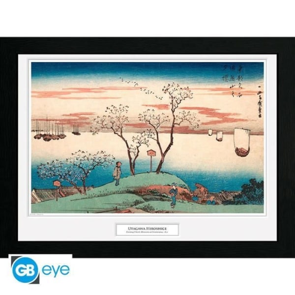 Inramat affischtryck - Hiroshige - Körsbärsblommor i Gotenya - 30x40