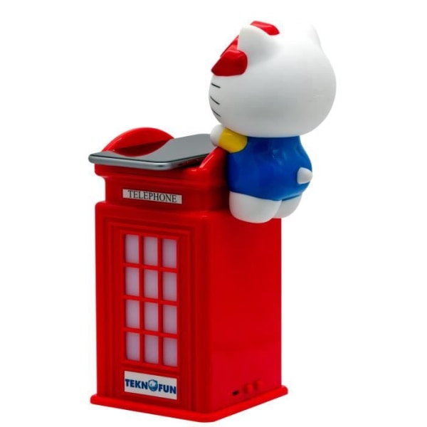 Hello Kitty trådlös laddare - TEKNOFUN - London telefonbox - Röd - Induktionsladdning