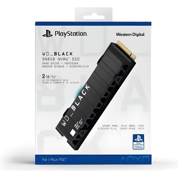 Minne Ssd Western Digital Black 2till officiell licens Playstation-tillbehör-PS5