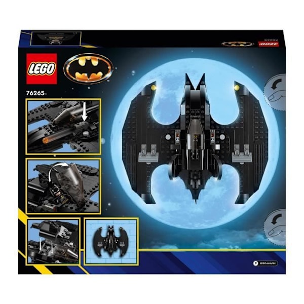 LEGO® DC 76265 Batwing: Batman vs. Jokern, ikonisk filmleksak från 1989 med 2 minifigurer Svart