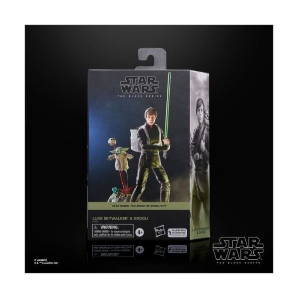 Hasbro - Star Wars: The Book of Boba Fett Black Series - Paket med 2 Luke Skywalker &amp; Grogu-figurer 15 cm