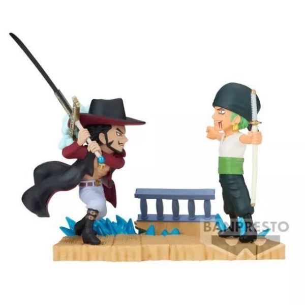 Wcf Log Stories Figurine - One Piece - Roronoa Zoro Vs Dracule.mihawk