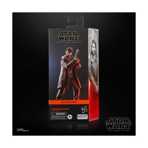 Figurin - HASBRO - Star Wars: Andor Black Series - Cassian Andor - 15 cm - Vit - Vuxen - Flerfärgad