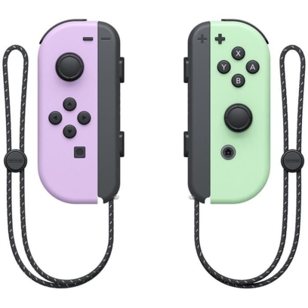 Ett par Pastell Purple & Pastel Green Joy-Con-kontroller för Nintendo Switch Pastelllila & Pastellgrön