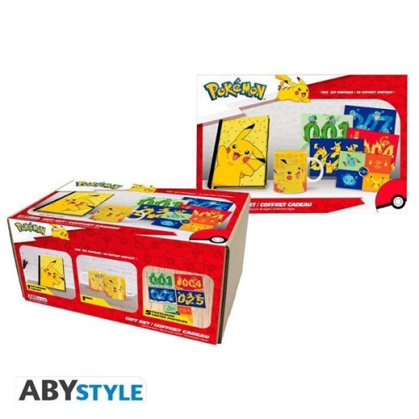 Presentförpackning - Pokemon - Pikachu - 320 ml mugg + akryl + vykort