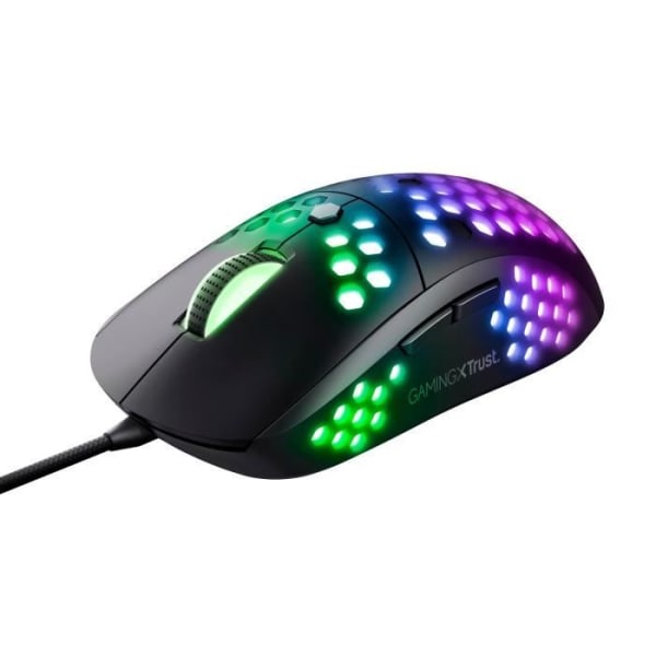 Trust Gaming GXT 960 Graphin 74g ultralätt spelmus med RGB-belysning, 10 000 DPI