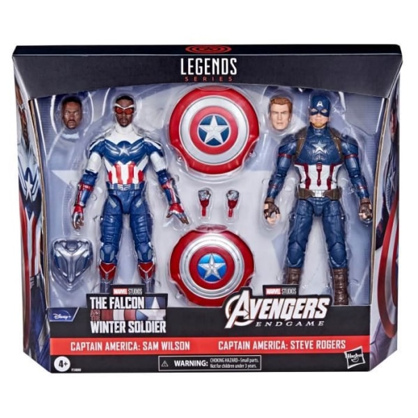 Captain America Sam Wilson &amp; Steve Rogers Marvel Studios figurpaket