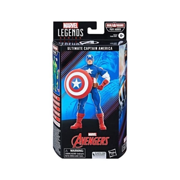 Figurin - HASBRO - Marvel Legends - Puff Adder BAF: Ultimate Captain America - Vit - Vuxen - 15 cm