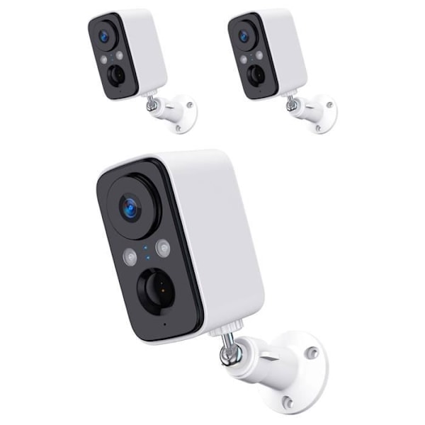 KAMERA FULL HD 1080p på Batteri WIFI IP65 CMOS 2 Mega pixlar Inbyggd Siren Videoövervakning Tracking VIT