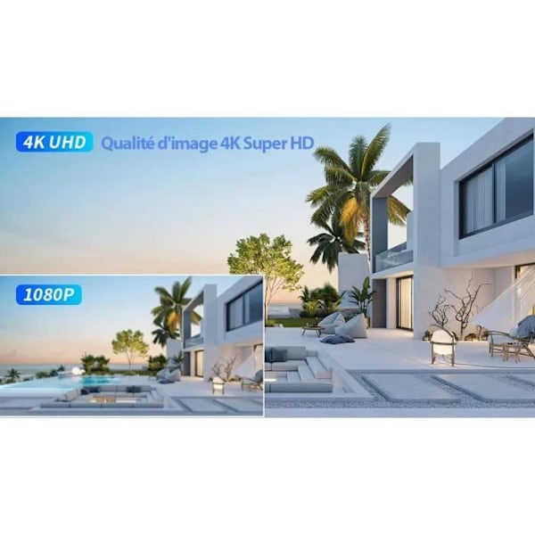Overvågningskamera - HD4K - Solenergi 4K 8MP - WIFI - 360° - Dobbelt objektiv zoom 10X
