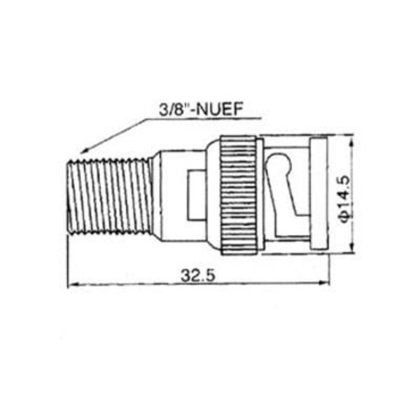 Adapterplugg f bnc hankontakt cbn-beslag