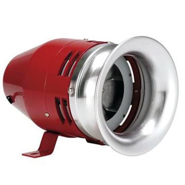 Siren - Elektromekanisk - 220V - 120dB - 1500m - Röd