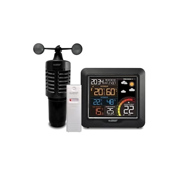 Sääasema - LA CROSSE TECHNOLOGY - WS6861 - Tuulimittari - Lämpötila/Hygrometria - Sääennuste färgrik