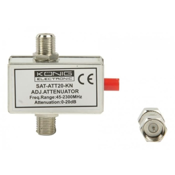 KÖNIG Satellitdæmper 20 dB Justerbar 45-2300 MHz Pengar