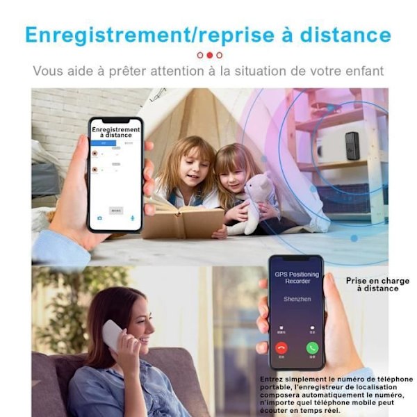 Mini statisk stemmeoptager til 4G-netværk, diktafon, lydmikrofon, lydkontrol, hjemmesikkerhed til små mobilenheder