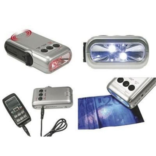 Lommelygte zl388/5 dynamo led tele oplader