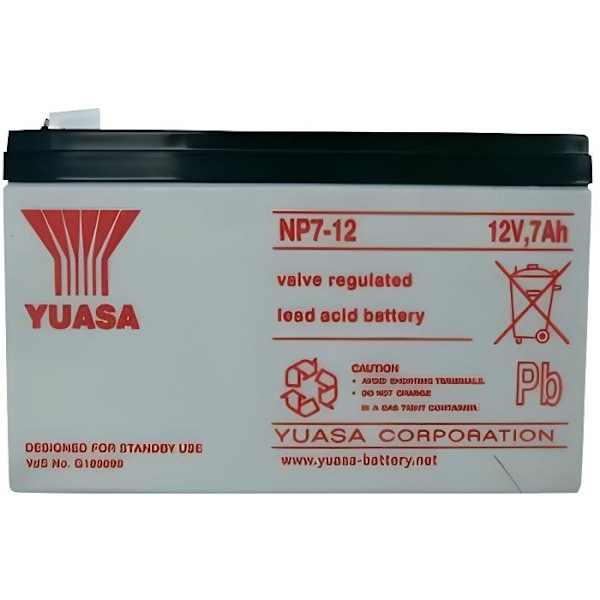 Blybatteri 12 V 7 Ah Yuasa NP7-12