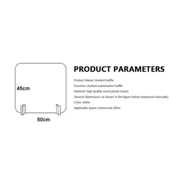 SKYDDSGLAS SKÄRM PLEXIGLAS TRANSPARANT 50X45CM SIDOSEPARATION HYGIAFONSEPARATORSKÖLD A03