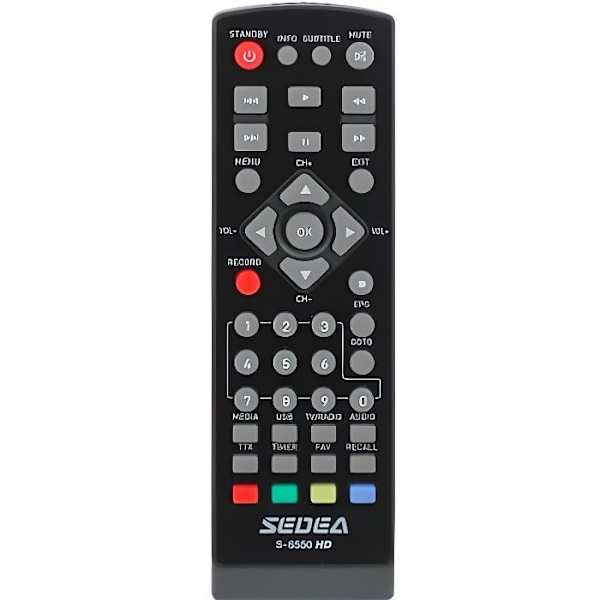 Fjernbetjening - SEDEA - S6550 HD - Sort - Enkel - Erstatning