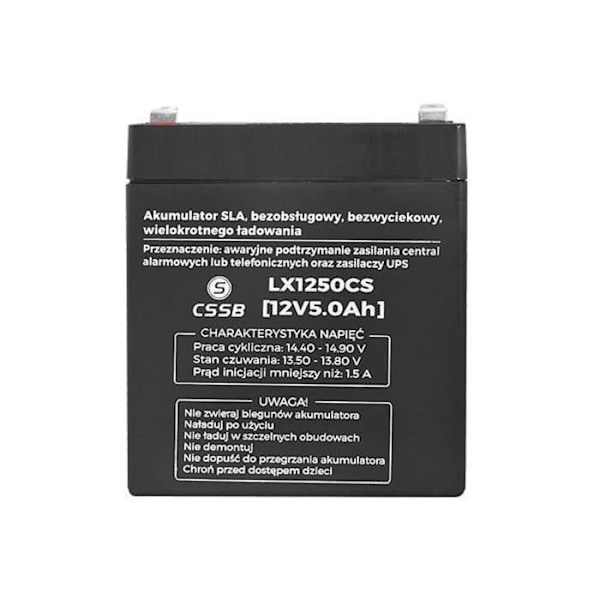Ladattava geeliakku 12V 5Ah LX1250 - huoltovapaa