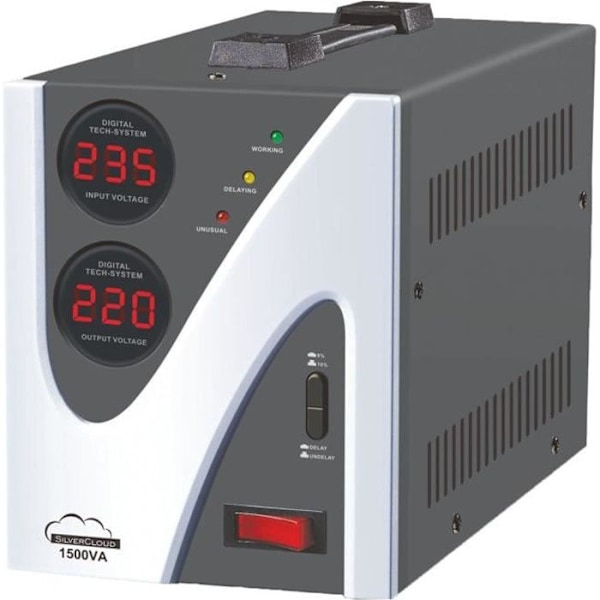 1500VA 900W 6,8A jännitteenvakaimen oikosulku ja ylikuormitussuoja kaksinkertainen vastasignaalin viivepiiri