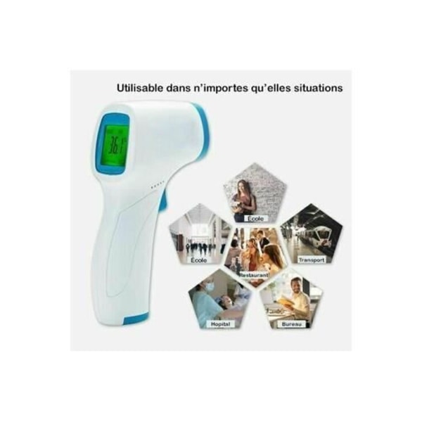 Kontaktlös panntermometer, vuxentermometer med febervarning, infraröd och örontermometer med minnesfunktion