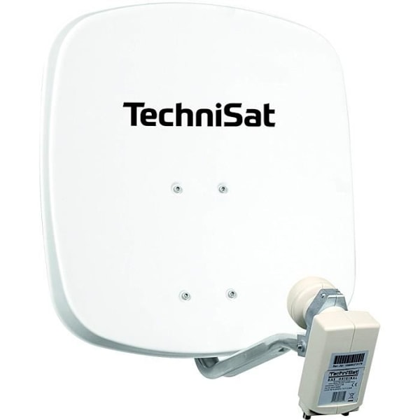 Satellitantenn - TechniSat - DigiDish 45 - Färg Vit - Gain 32,2 dBi - Diameter 45 cm Vit