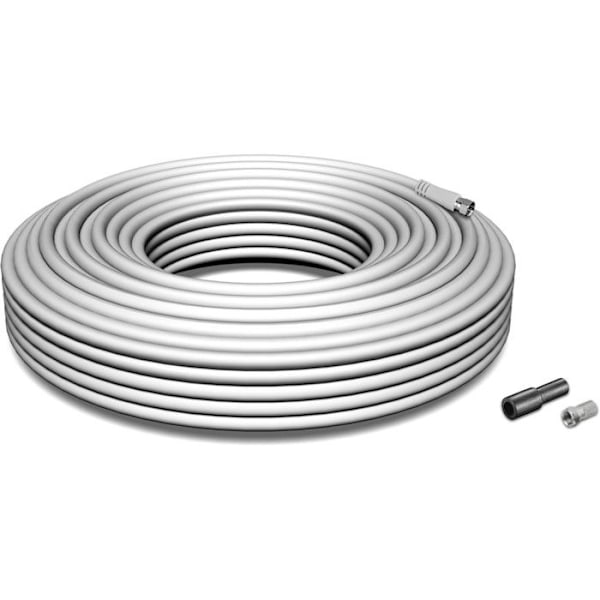 HDSAT KIT Coaxial Kabel 50M med F-stik og manschette - tnt tv satellit rulle 50 meter Top Kvalitet