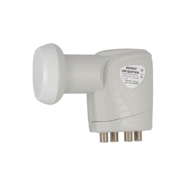 LNB QUAD QUATWIN HEAD 4 OBEROENDE SATELLITUTGÅNGAR ASTRA HOTBIRD 0,3dB SEDEA