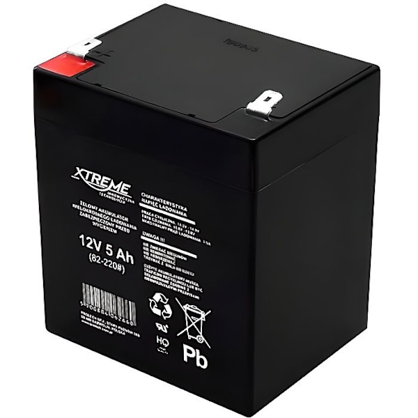 Ladattava geeliakku 12V 5Ah - XTREME - AGM - Huoltovapaa ja vuodaton