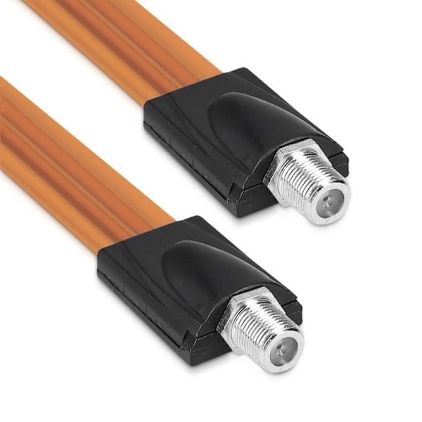 Satellite antennekabel - kwmobile - 2x flad kabel - Vinduespas - 4x F-stik - Vandafvisende