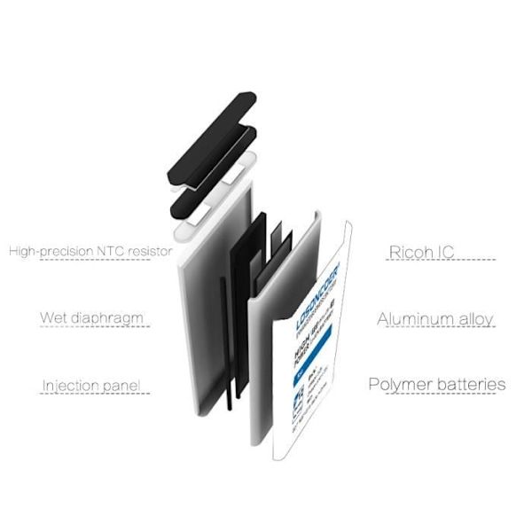 LOSONCOER 7000mAh Li-ion Polymer Batteri - Til Satlink WS-6908 WS-6906 WS-6909 WS-6905 WS-6912 WS-6918 WS-6936 WS-6969 WS-6960