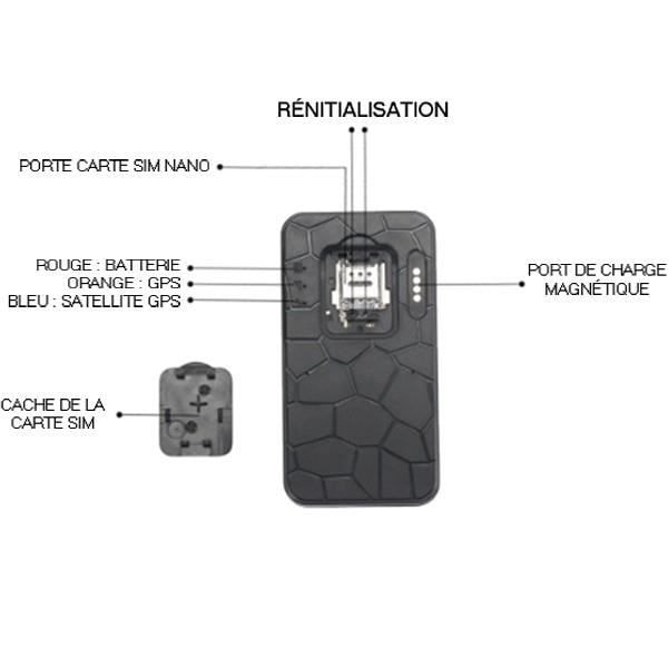 GPS tracker G50 Micro GSM magnetisk vattentät IP67, 4G, 10000mAh anti-förlust larm för bilfordon