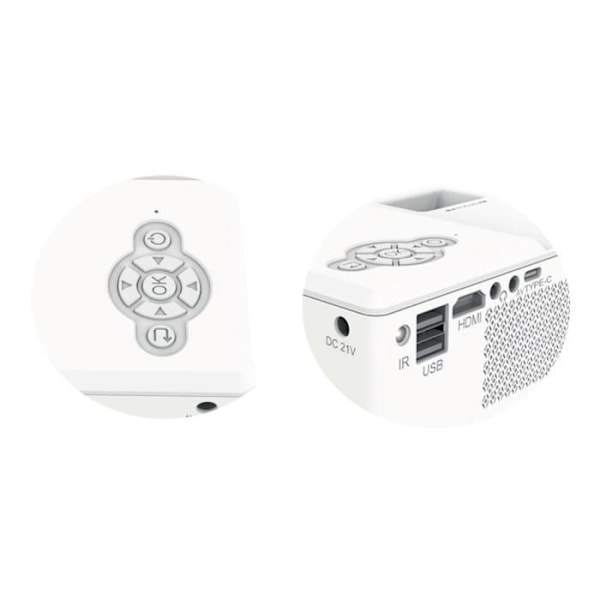 Kompakti kannettava HD WIFI LED-videoprojektori - 1080P videoprojektori, 360° stereoääni