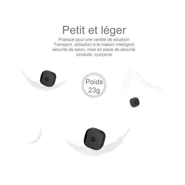 Mini Wifi IP overvågningskamera H19 HD 30 fps bevægelsessensor og nattesyn + 64 GB micro SD-kort Svart