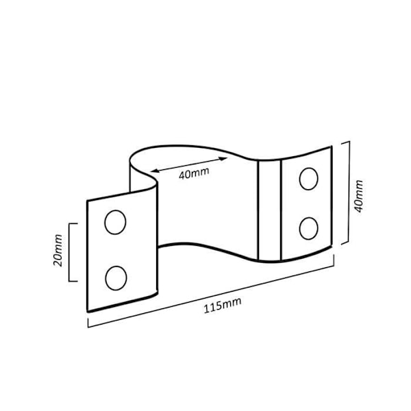 Tuki satelliittiantennimastoon 42mm MACLEAN MCTV-552 Antenniasennustarvikkeet