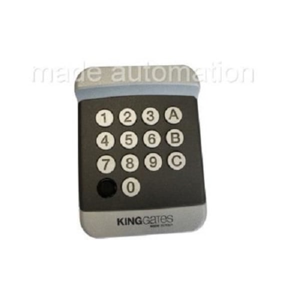 KING GATES DigyPad trådlös kodknappsats - 433,92 MHz - 2 års garanti grå