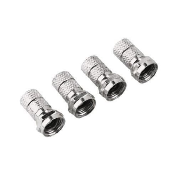 Antenna connector - HAMA - Ficha F ProfiLine - 7,0 mm - Silver - 4 stycken Pengar
