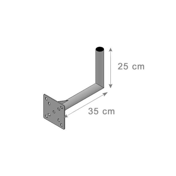 Väggmontering - HD LINE - Vinklad - Offset 35cm - Höjd 25cm - Objektstöd