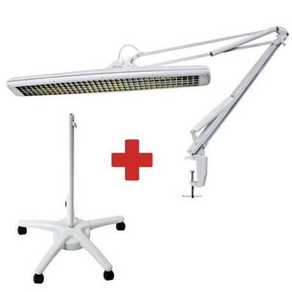 Pakke: Skrivebordsarmlampe 220v 3 x 14w + Stativ på hjul
