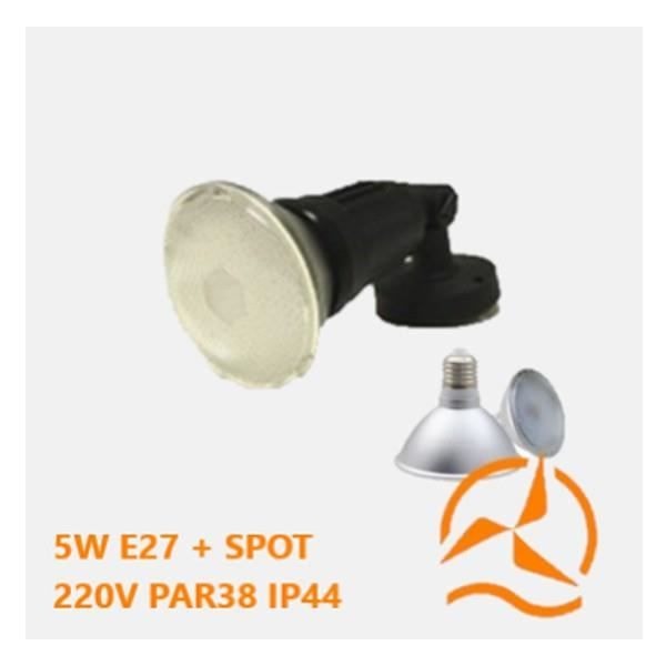 Vattentät utomhusspotlight 70 LEDs 220 Volt E27 Base Vit