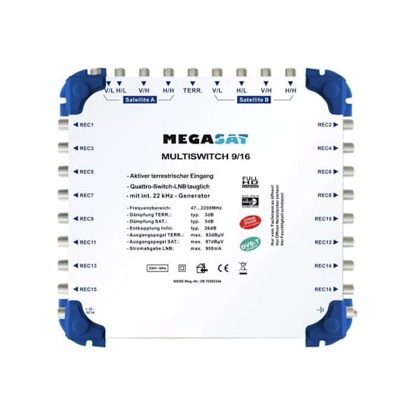 Megasat multiswitch 9-16 Satellitsignal multiswitch