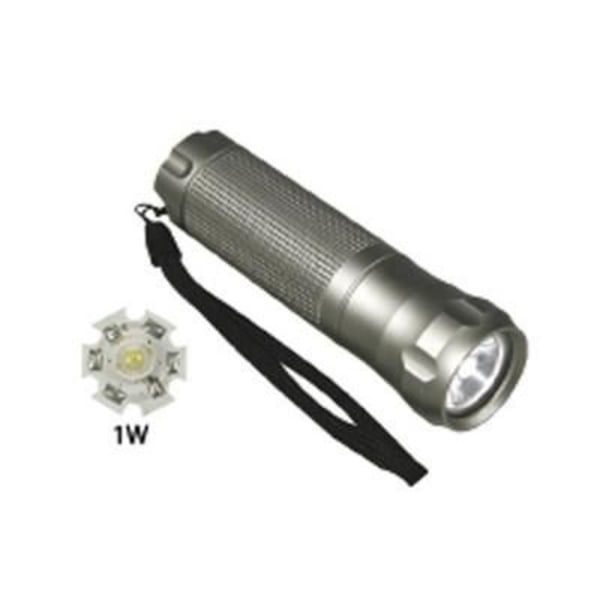 LED lommelygte 1w aluminium metalboks pui belysning
