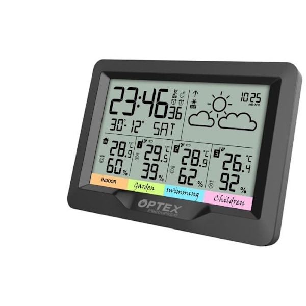 MULTI-PROBE Vejrstation - Optex 990045 - Termometer med 3 trådløse sonder