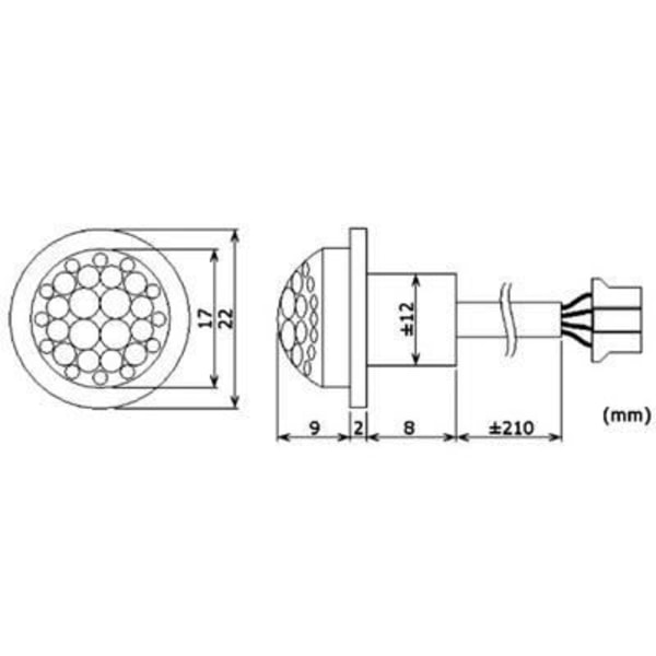 Infrapuna pir-liiketunnistimessa 12v pir416 on sisään