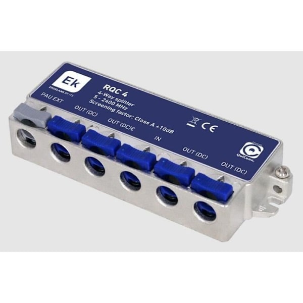 Fördelare - EKSELANS - Optex 042517 - 4 Utgångar - Bandbredd 5-2400 MHz - Dämpning 8,1dB
